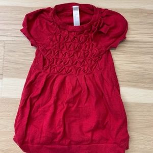 Girl's  Cherokee Knit Top Short Sleeve Fuchsia 18M